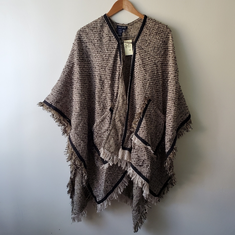 NWT Max Edition Asymmetrical Hem Poncho / Cape